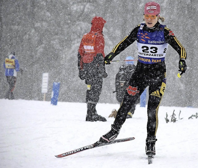 Bei jedem Wetter eine Kmpferin ist Sa... vom Skiteam Schonach-Rohrhardsberg.    | Foto: jrgen Ruoff