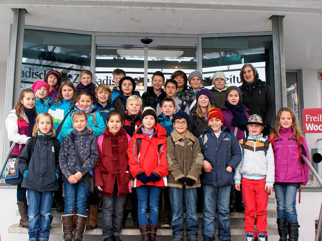 Die Klasse 4a der Wilhelm-August-Lay-Schule aus Btzingen mit ihrer Lehrerin Frau Susanne Opdenhoff
