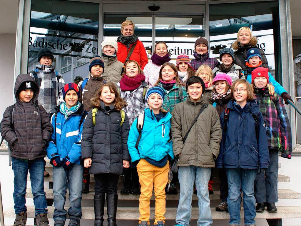 Die Klasse 4a des August-Ruf-Bildungszentrum aus Ettenheim mit ihrer Lehrerin Frau Stephanie Mock