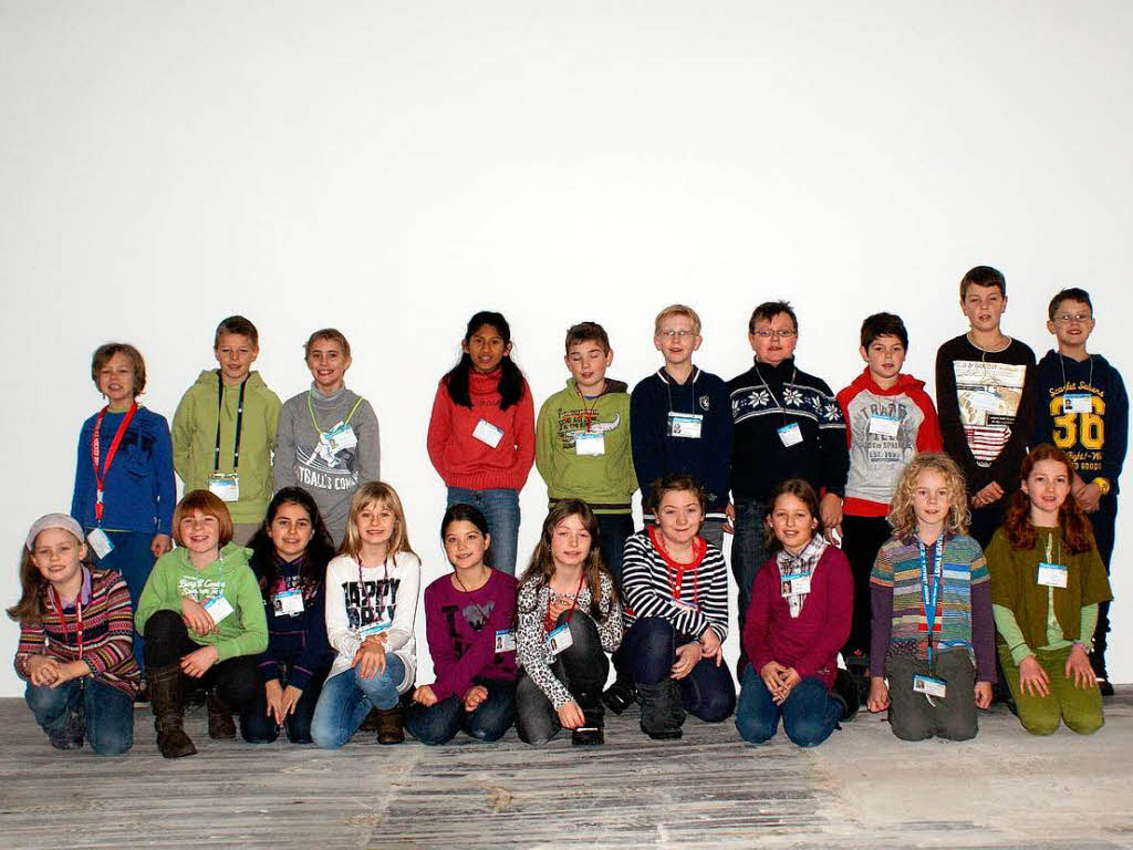 Die Klasse 4b der Eichendorffschule  aus Lrrach mit ihrer Lehrerin Frau Birgit Lorenz