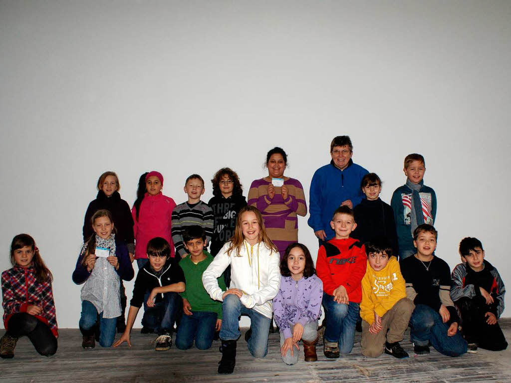 Die Klasse 4a der Eichendorffschule  aus Lrrach mit ihrer Lehrerin Frau Ursula Gnther