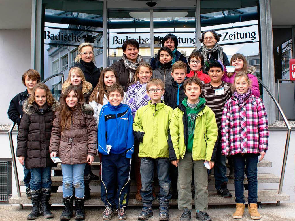 Die Klasse 4a der GWRS-Kippenheim-Mahlberg aus Kippenheim mit ihrer Lehrerin Frau Cornelia Schlegel