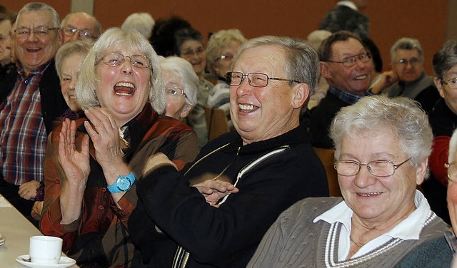 Viel zu lachen gab&#8217;s beim Seniorennachmittag in Krzell.   | Foto: Heidi Fssel