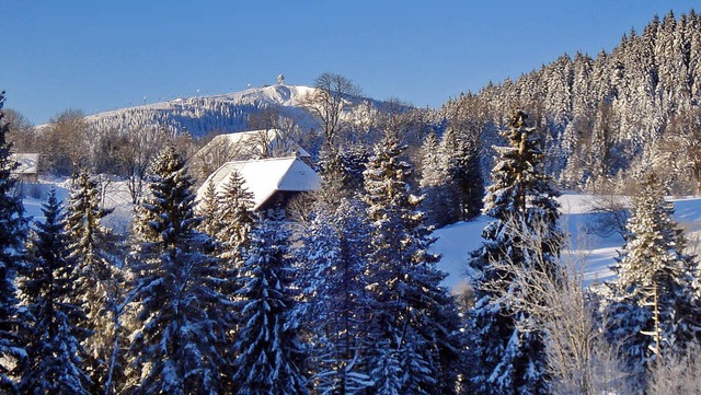 Der Hochschwarzwald prsentiert sich n...woch von seiner schnsten Winterseite.  | Foto: Joachim Hahne