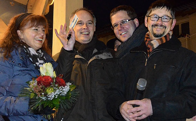 Den Zndschlssel schon griffbereit: R...ombola Ralf und Andrea Kraus (v. r.).   | Foto: A. Huber