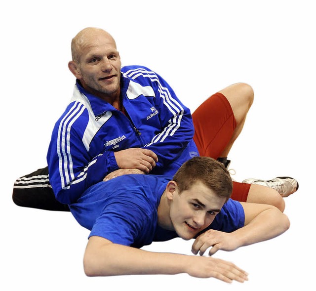 Mario Lauer  (oben) im Training   | Foto:   W. knstle