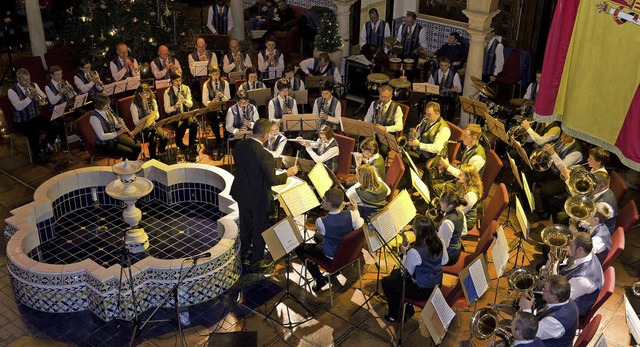 Das Orchester  des Musikvereins Rust beim Benefizkonzert im Hotel Andaluz.   | Foto: Bernhard Rein