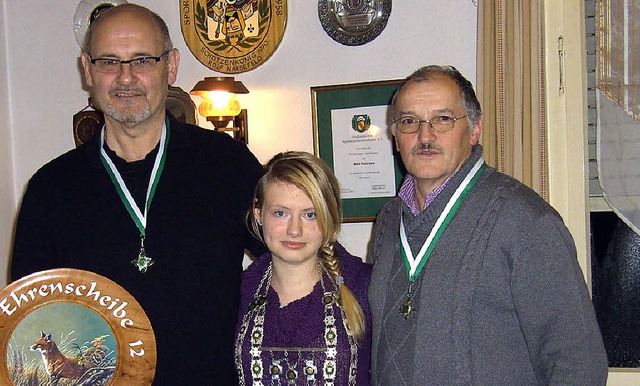 Fahrnaus Schtzen ermittelten die Sieg...nmeister  Heinz Bernauer (2. Ritter).   | Foto: SSG (Erhard Zinder)