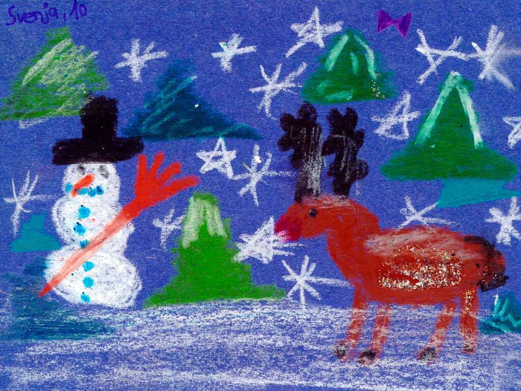 Weihnachtskarte  von Svenja Geil.
