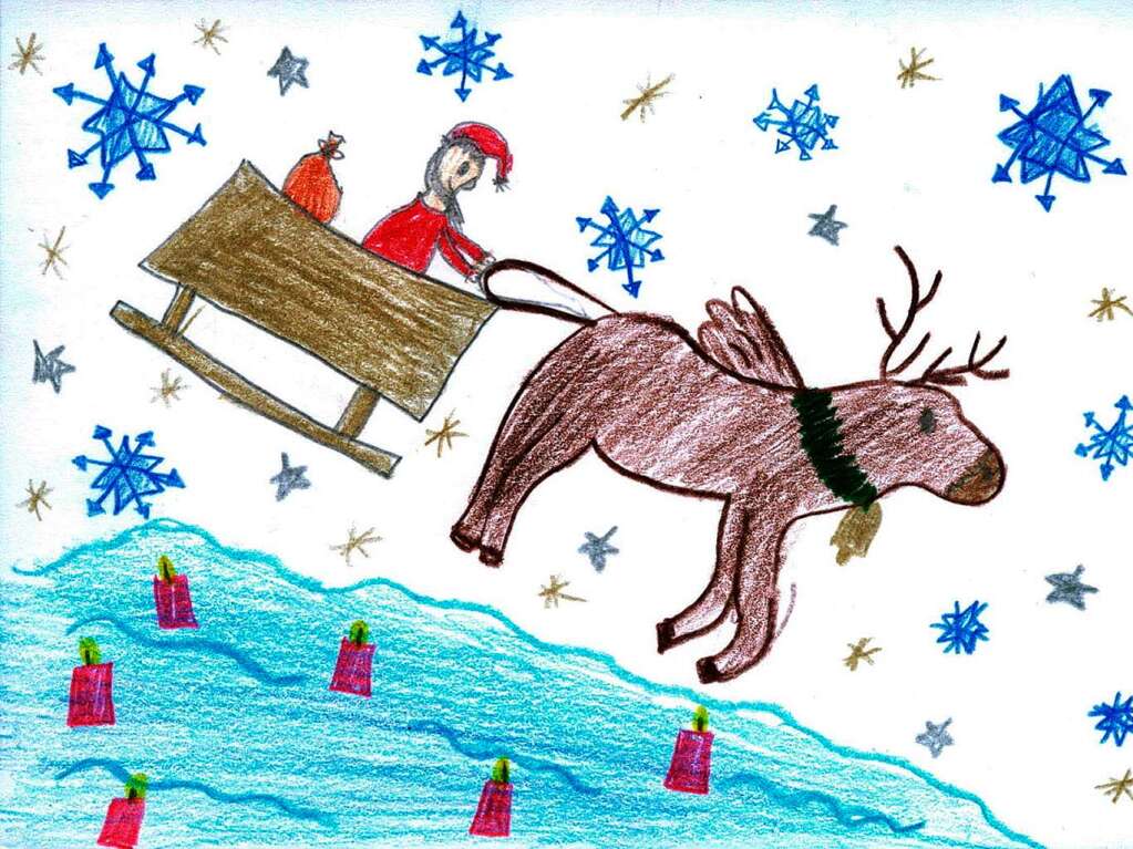 Weihnachtskarte von Erika Wagner.