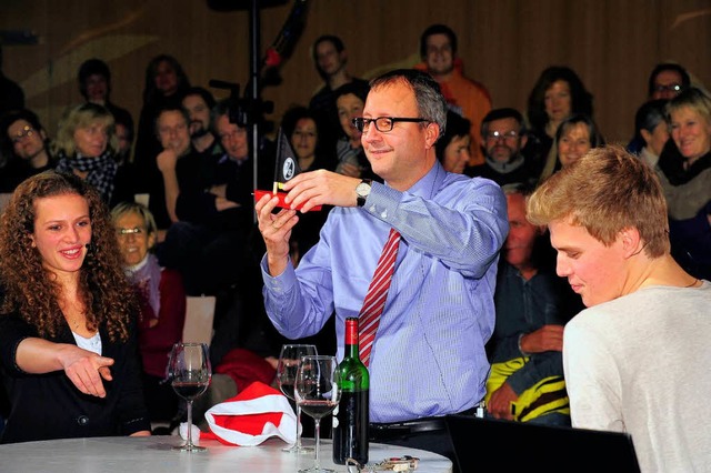 Mal ernst und mal vergnglich: die Sch... Gabriel Isenmann mit Andreas Vokuhle  | Foto: Thomas Kunz