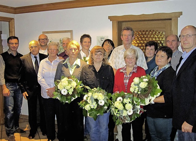 Die Geehrten mit  Franz, Wendelin, Mec...nks) und Peter Winterhalter (rechts).   | Foto:  Kurt Meier