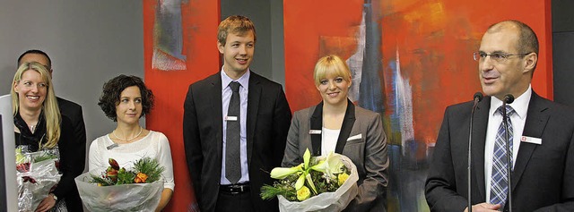 Der stellvertretende Vorstandsvorsitze...der neuen Bahlinger Sparkassenfiliale.  | Foto: Christiane Franz