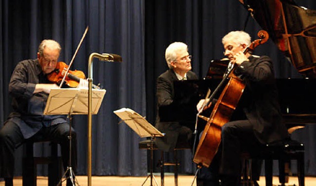 Nicolas Chumachenco, Violine, Guido He...Klaviertrios von Beethoven und Brahms.  | Foto: Hans Jrgen Kugler