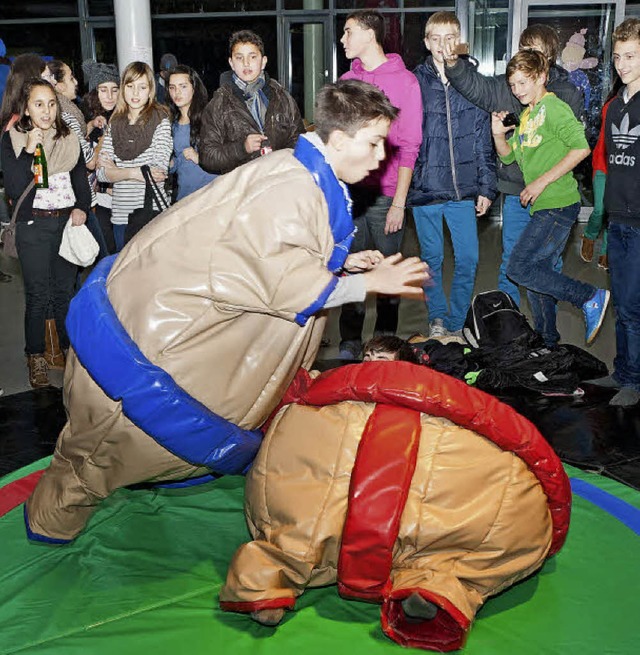 Action war angesagt beim Sumo-Ringen.  | Foto: Alexander Anlicker