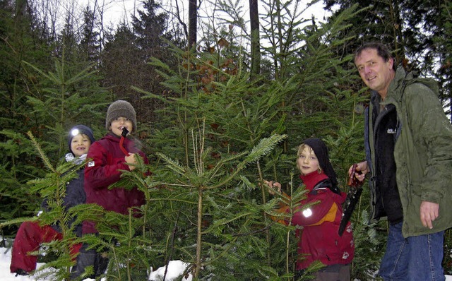 Kinder hatten Spa bei der Suche nach dem Christbaum.  | Foto: Privat