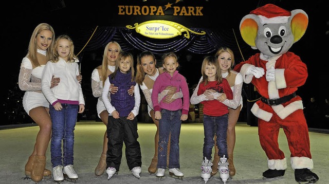 Wnsche von Kindern wurden im Europa-P...it den Eiskunstluferinnen zu drehen.   | Foto: Europa-Park