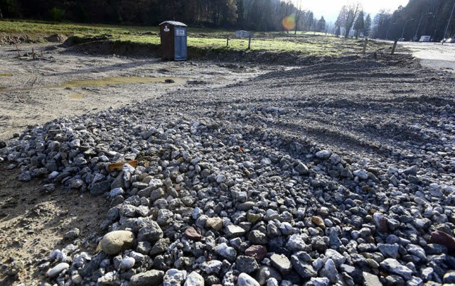 Die Erschlieungsarbeiten im Gnterstler Baugebiet haben bereits begonnen.  | Foto: Ingo Schneider