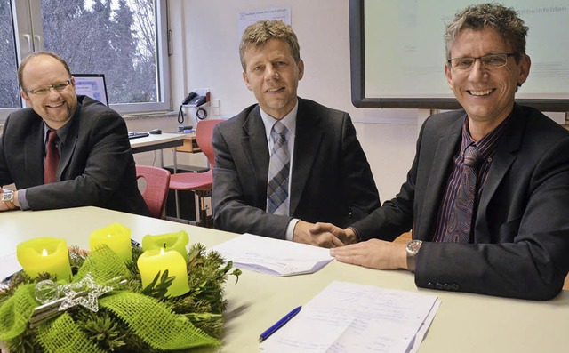 Unterzeichneten die Zielvereinbarung d...er von Martin Dalhoff begleitet wurde.  | Foto: Peter Gerigk