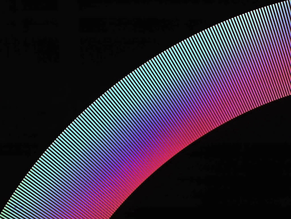 Messprinzip Gitter : Mit dem Abstand d...n verndert sich die Farbe des Lichts.  | Foto: -