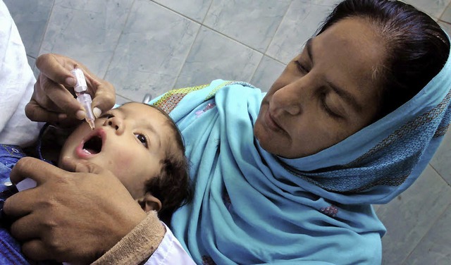 Polio-Impfungen sind in Pakistan sehr ... in denen es noch Kinderlhmung gibt.   | Foto: dpa