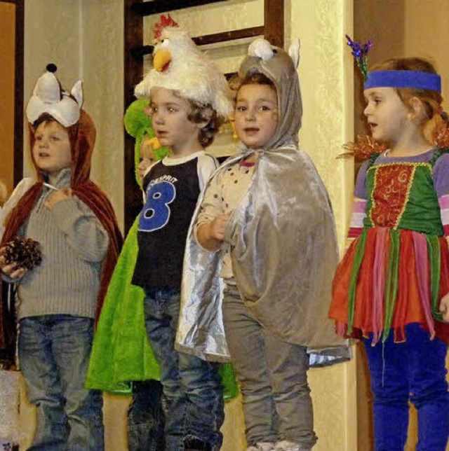 Schauspielerisches Talent bewiesen die Niederrimsinger Kindergartenkinder.   | Foto: privat