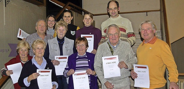 Viele Jahre treue Mitgliedschaft beim ...chubnell-Braunsberger und Fredi Boch.   | Foto: Ulrike Jger