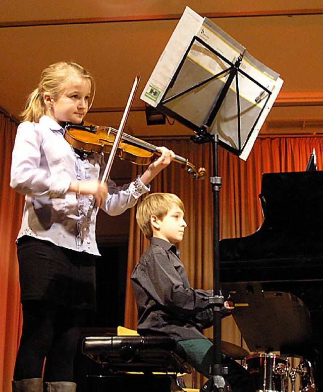 Offene Bhne mit Catherina und Christopher Czekay.  | Foto: Schler