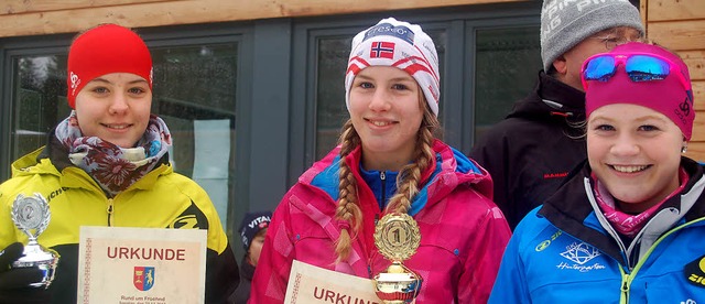 Den Sieg bei den Mdchen J 16  ber f...Riele (links) und Lena Hug (rechts).   | Foto: Helmut Junkel