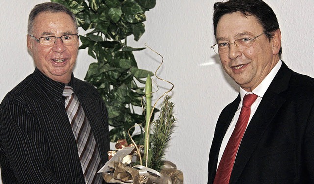 Vorsitzender Siegfried Cziolek (rechts...gen Stellvertreter  Hans-Joachim Jke.  | Foto: Dieter Fink