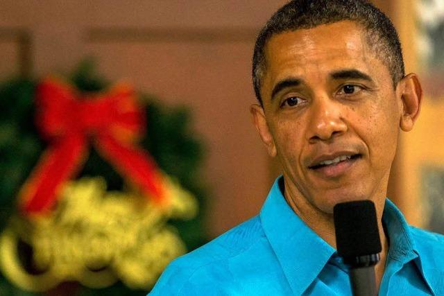 Haushaltsstreit - Obama bricht Weihnachtsurlaub ab