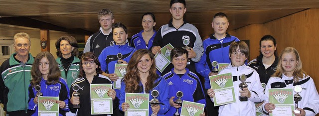 Die besten Nachwuchskegler bei der Jug...schaft 2013 des  SKV Hochschwarzwald.   | Foto: Bchle