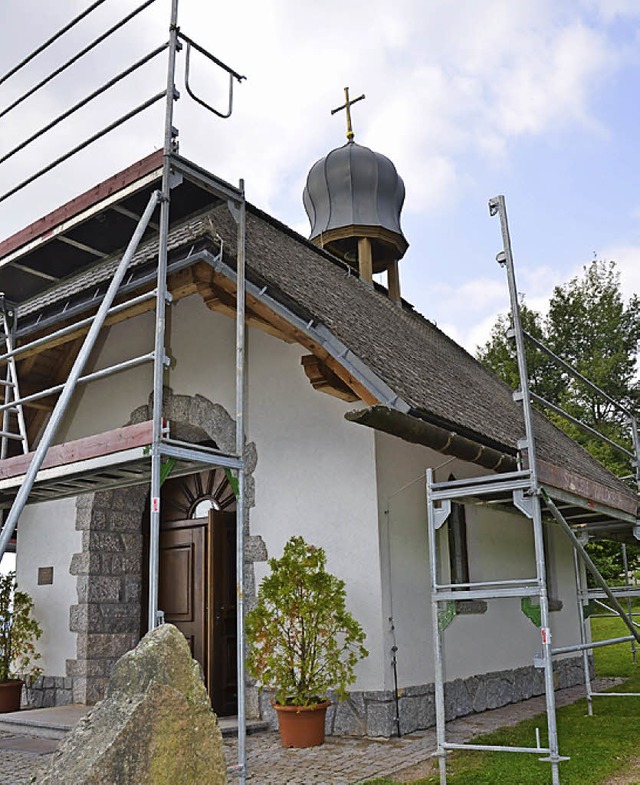 Die  Wittlisberger Kapelle whrend der Sanierung  | Foto: Barthmes