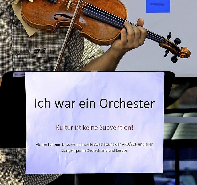 Spielerischer Protest gegen die Orchesterfusion &#8211; doch wirkungslos  | Foto: Alexander Dick