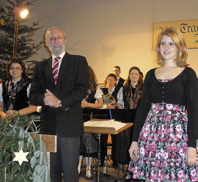 Zu den Hhepunkten des Jahreskonzertes...kum mit  Operettenarien  begeisterte.   | Foto: Eberhard GroSS