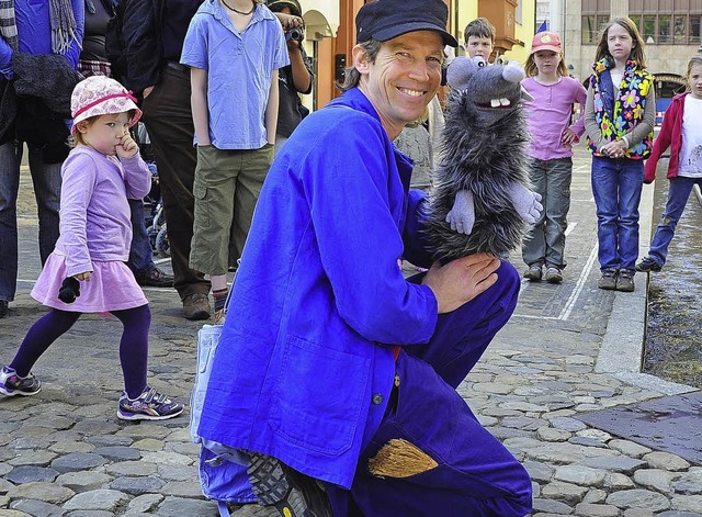 Stadtfhrungen gibt es fr jeden Gesch... die Ratte Richie, Kindern die Bchle.  | Foto:  Thomas Kunz (ARCHIV)