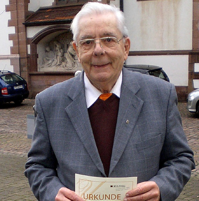 Peter Piotrowski wurde Ehrenmitglied der Kolpingfamilie.   | Foto: Privat