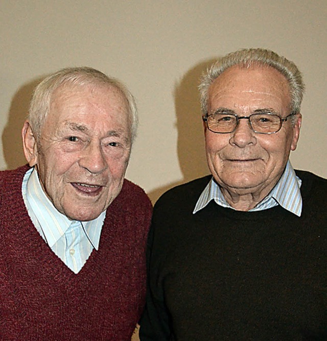 Ehrenhard Zimmermann (links) und  Hans Pfunder   | Foto: Umiger
