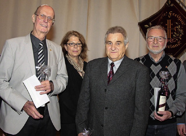 Dank an das ehemalige Team (von links)...nde), Herbert Lavan,  Gnter Siefert.   | Foto: Sandra Decoux-Kone