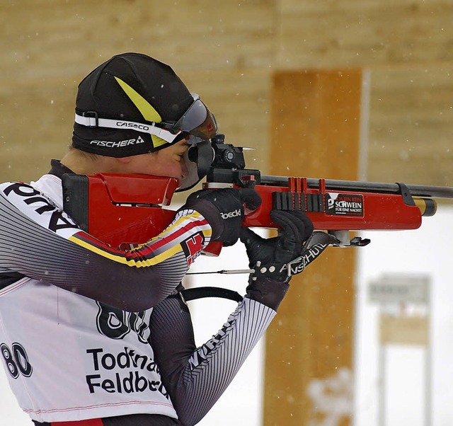 Am Schiestand eine Klasse fr sich: Paul-Bono Bhme von der WSG Feldberg    | Foto: junkel