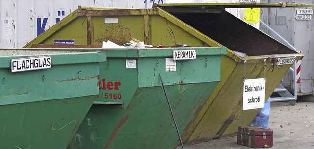 Seit Ende vorigen Jahres ist das Sperr...entrum auf dem Recyclinghof geffnet.   | Foto: Michael Gottstein