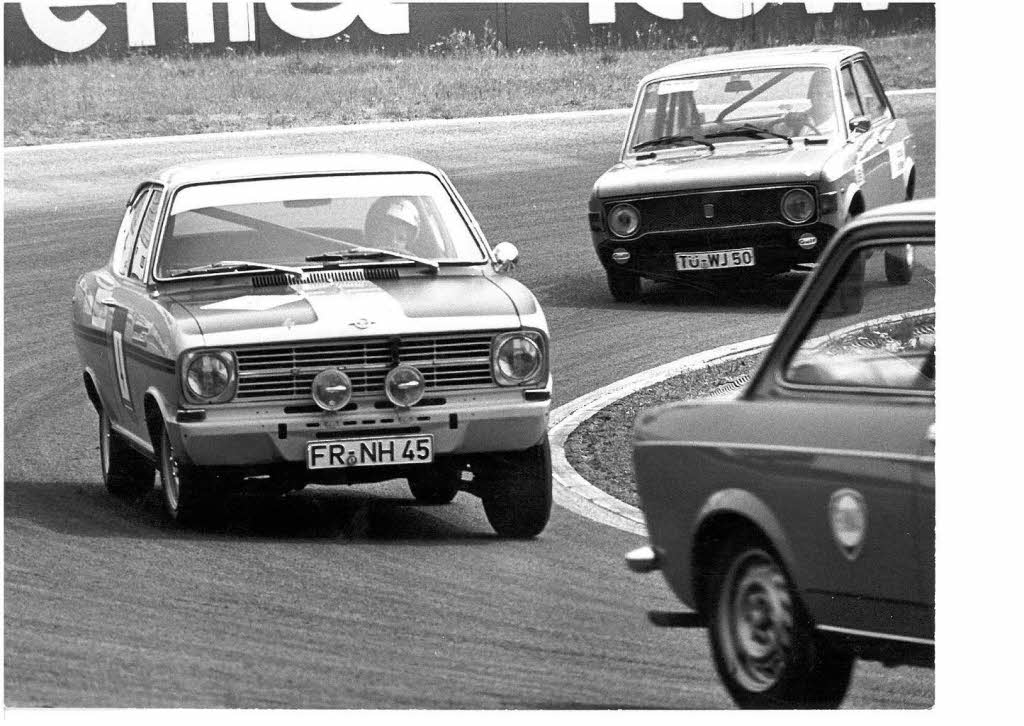 Im Opel Kadett auf dem Hockenheimring 1971