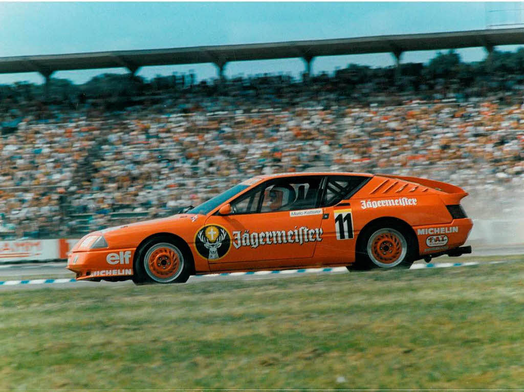 Im Renault Alpine, Hockenheim 1986.