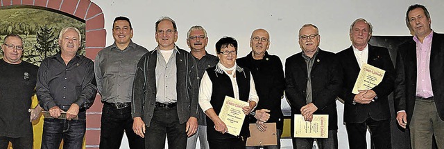 Beim Neujahrsempfang des TV Sulz wurde...Goberville und Prsident Oswin Fait.   | Foto: fotos: dieter fleig