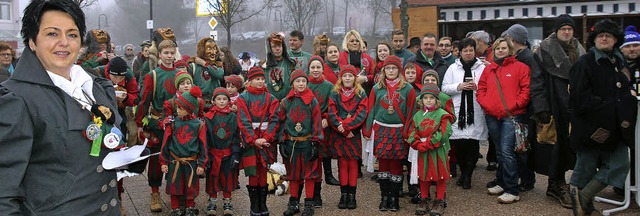 Nicole Hermann, neue Zunftmeisterin de... auf dem roten Platz die Fasnet 2013.   | Foto: Eva Korinth