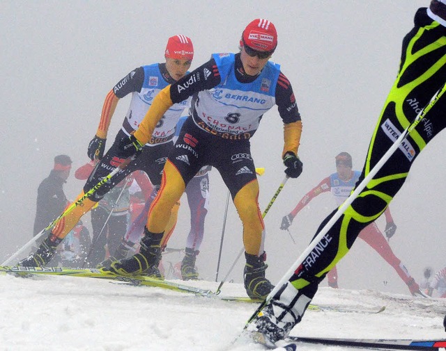 Mitten durch die Suppe: Manuel Fait (...Runde im Nacken sprte, wurde Fnfter.  | Foto: Johannes Bachmann