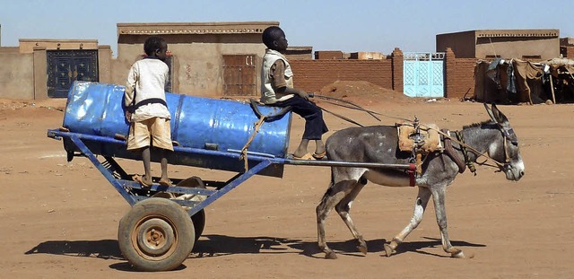 Flchtlingskinder aus Sd-Kordofan in ...Lager nahe Sudans Hauptstadt Khartum.   | Foto: AFP