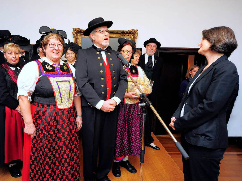 Neujahrsbesuch der Trachtentrgerinnen und Trachtentrger bei Regierungsprsidentin Brbel Schfer