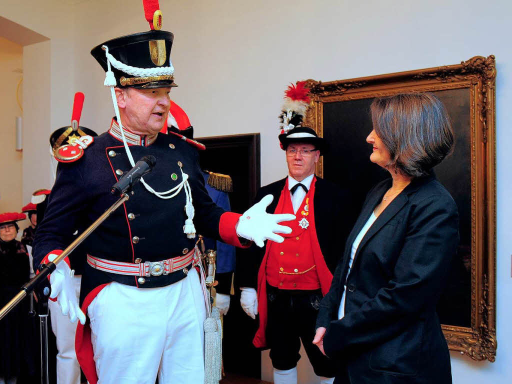 Neujahrsbesuch der Trachtentrgerinnen und Trachtentrger bei Regierungsprsidentin Brbel Schfer