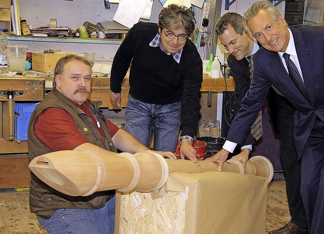 Stifter Sigmund Kiener (rechts) machte...rommer, Heinz Jger und Stefan Kiener.  | Foto: ZVG